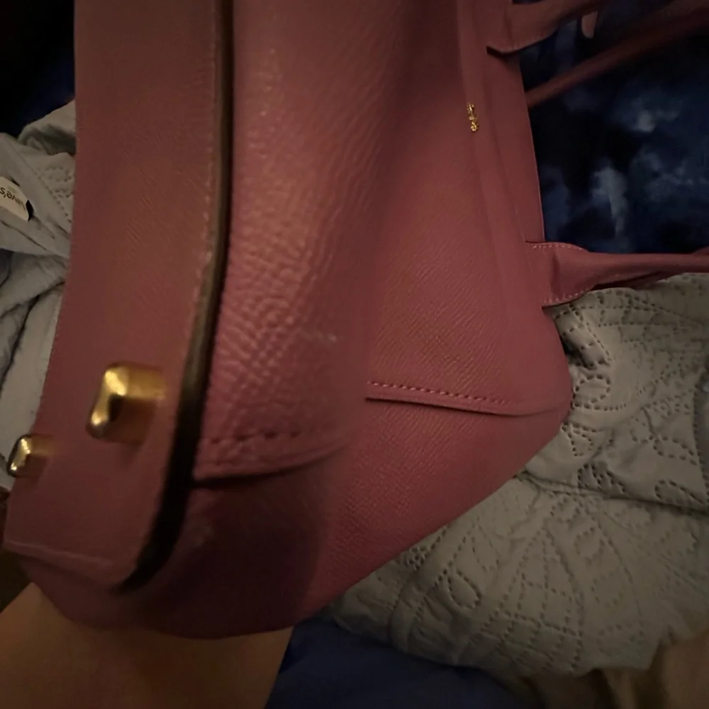 Coach Casey Pink Leather Tote with Gold Logo Hardware - Picture 5 of 11